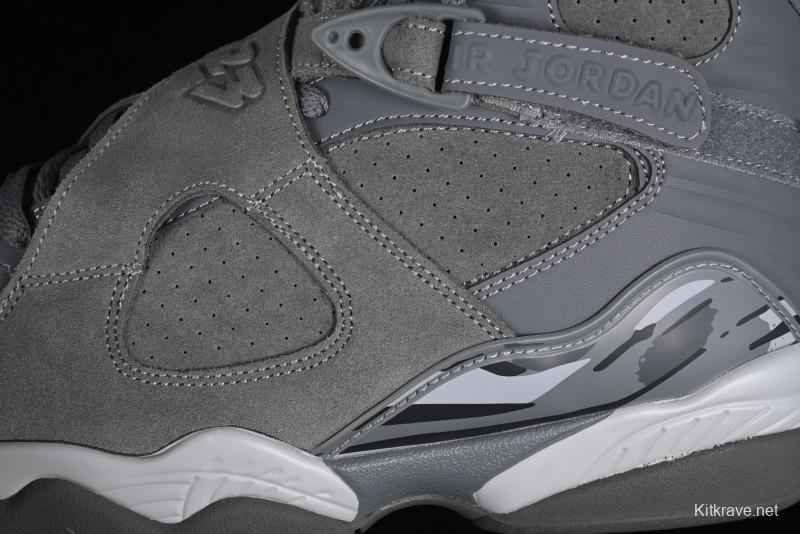 Nike Air Jordan 8 Retro "Cool Grey" Basketball Shoes - 305381-014