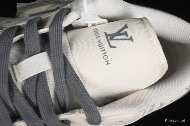 Nike Air Jordan 1 Low LV Collaboration Print Off-White Retro Basketball Shoes - WG8850-010