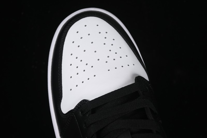 Nike Air Jordan 1 Low Retro Basketball Shoes in Black and White - 553558-043