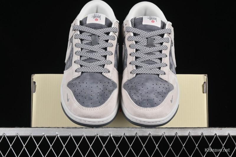 Nike SB Dunk Low Stussy Anniversary Edition Premium Custom Low-Top Casual Sneakers - XX2025-578