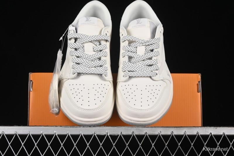 Nike Travis Scott x Fragment Design x Air Jordan 1 Low OG SP AJ1 LV Collaboration - XZ1268-002