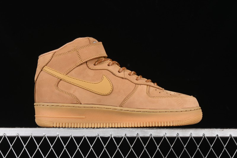 Nike Air Force 1 '07 Mid Suede Casual Sneakers in Wheat - DJ9158-200