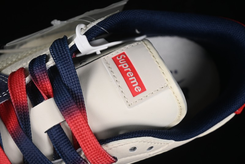 Nike Travis Scott x Fragment Design x Air Jordan 1 Low OG SP AJ1 Supreme Collaboration - Deep Blue Red Culture Casual Sneakers - XY2688-122