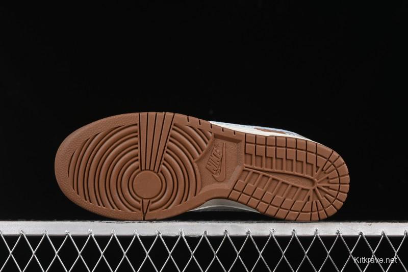 Nike SB Dunk Low Levi's Collaboration - White Grey Brown Anniversary Customized Low-Top Casual Sneakers - JH8310-958