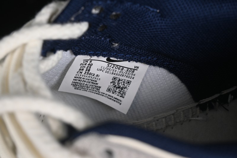 Nike SB Dunk Low Stussy Collaboration - Lace-Up Off White Navy Swoosh Anniversary High-End Custom Low-Top Casual Sneakers - SJ2068-308