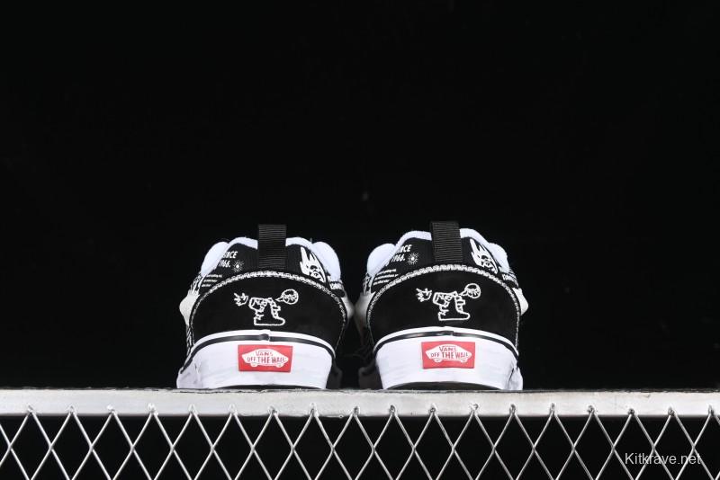 Vans HIRONO x Vans Knu Skool Bubble Mart Xiao Ye Graffiti Low-Top Casual Skate Shoes - VN0009QWFGI