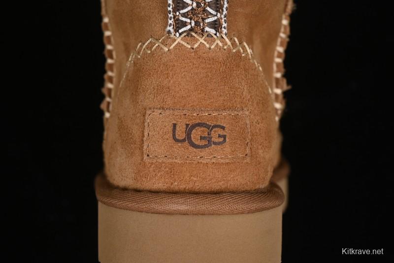 UGG Classic Mini Alpine Genuine Leather Warm and Versatile Snow Boots - 1158251