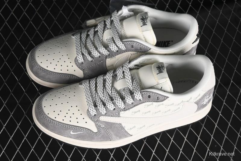Nike Travis Scott x Fragment Design x Air Jordan 1 Low OG SP AJ1 Retro Sneakers - XY2688-124