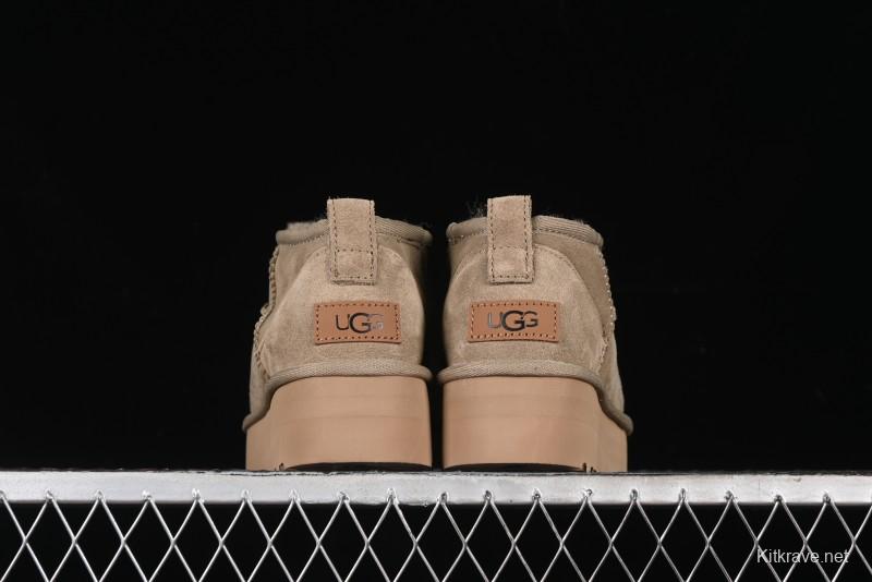 UGG Classic Ultra Mini Platform 3CM Short Boots with Genuine Shearling - 1135092