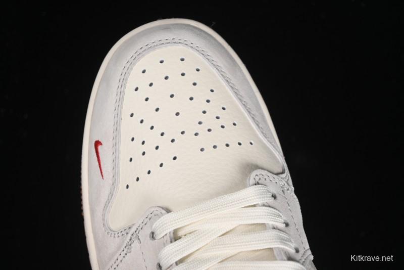 Nike Air Jordan 1 Low Stussy Collaboration - Pink Pig Retro Low-Top Basketball Shoes - SJ9950-023