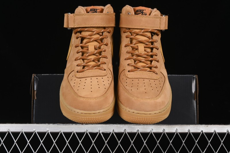 Nike Air Force 1 '07 Mid Suede Casual Sneakers in Wheat - DJ9158-200