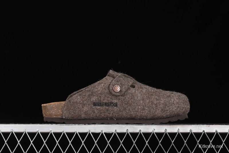 Birkenstock Half-Fur Slide Sandals with Wool Lining - G.D4