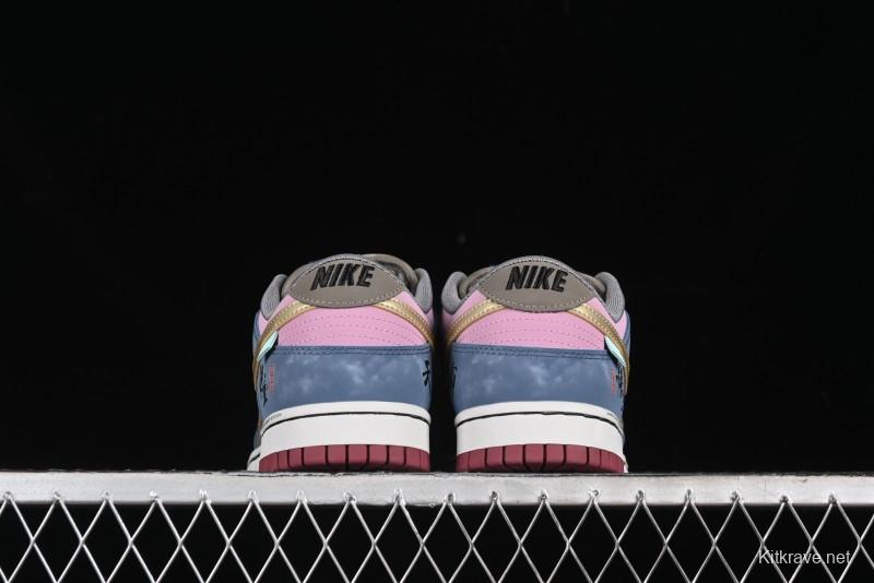 Nike Dunk Low Retro Deconstructed Casual Sneakers with Black Myth Wukong Theme Cloud Dragon Pattern - WK0820-001