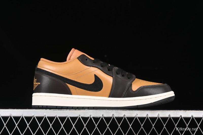 Nike Air Jordan 1 Low Flax/Baroque Brown Casual Basketball Shoes - HQ3603-201