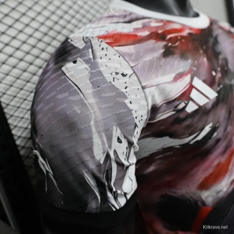 Player Version 2025 Japan National Team Black with One Piece Gear 5 Luffy Design Jersey