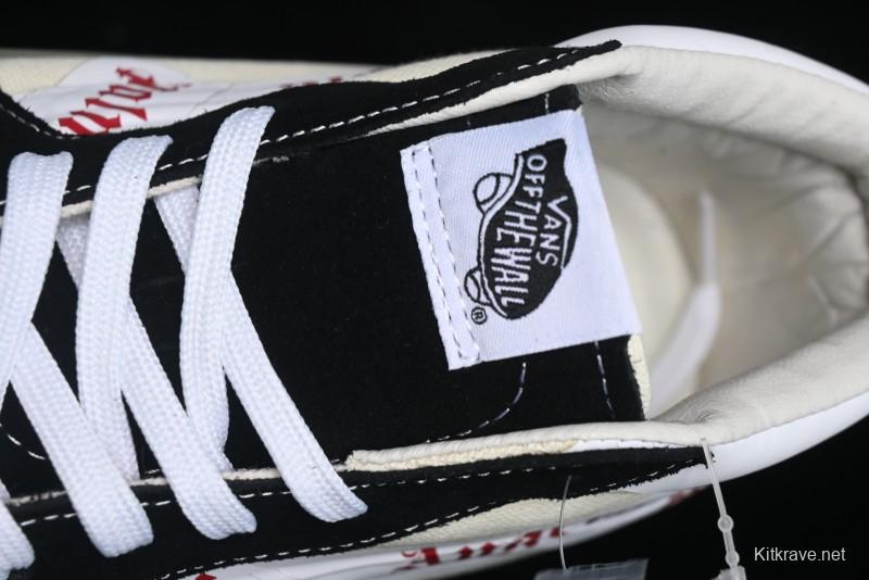 Palm Angels x Vans Sk8-Mid Collaboration Mid-Top Skate Shoes with Distressed Sole - VN000CRPGRN
