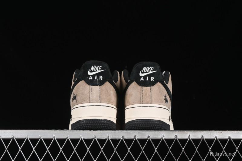 Nike Air Force 1'07 Low Stussy Collaboration - Milk Tea Low Top Casual Sneakers - XZ6188-999