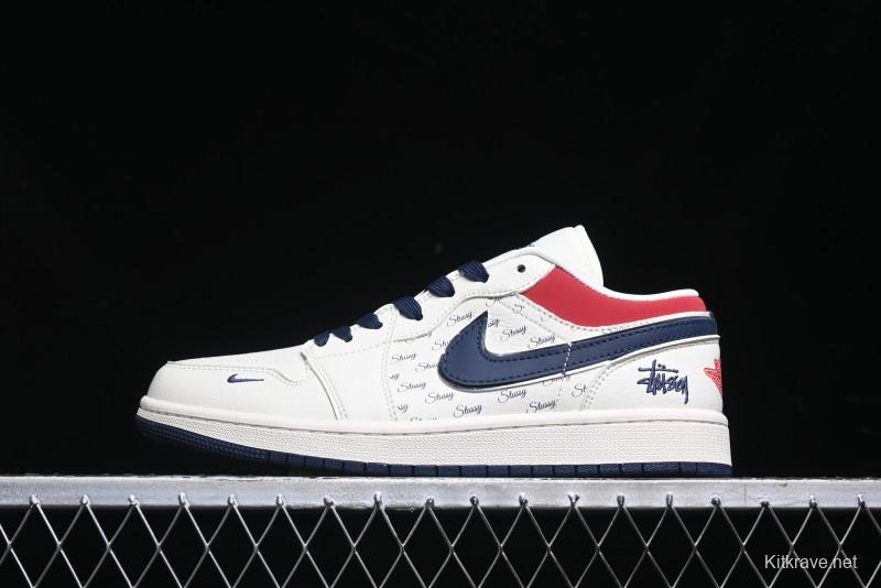 Nike Air Jordan 1 Low AJ1 Stussy Collaboration - Retro Basketball Shoes - XX3318-566