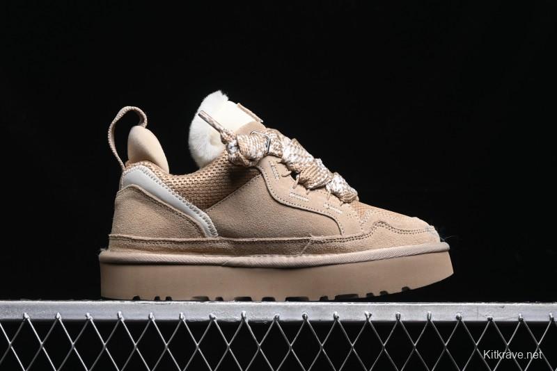 UGG Classic Ultra Mini Mel Two-Tone Lace-Up Low-Top Casual Shoes - 1144032