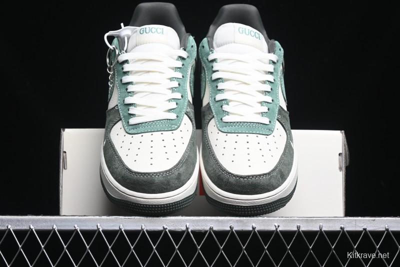 Nike Air Force 1 '07 Low Gucci Collaboration Jade Green Flywire Low-Top Casual Sneakers - KK1988-026