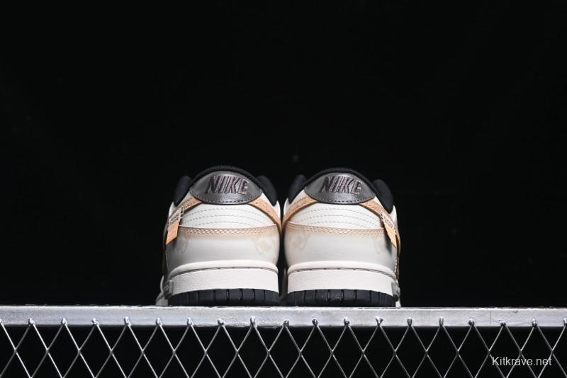 Nike Dunk Low Panda Prank Pioneer Knight Sandstorm Black Brown Low Top Casual Skate Shoes - DD1391-100