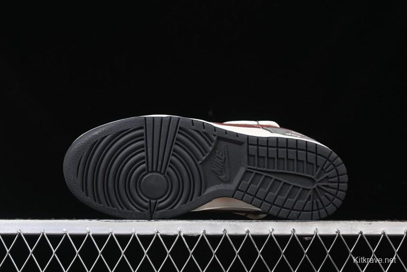 Nike SB Dunk Low Supreme Collaboration - Grey White Red Anniversary Customized Low-Top Casual Sneakers - XS1186-102