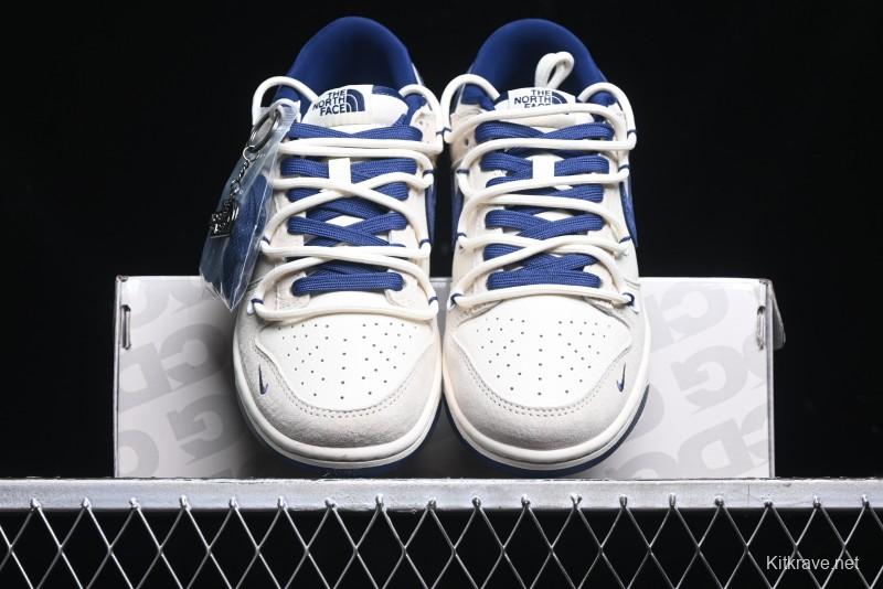 Nike SB Dunk Low The North Face Series - Strap Pig Eight Dark Blue Hook Anniversary High-End Custom Low-Top Casual Skate Shoes - DM6868-001
