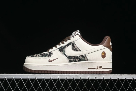 Nike Air Force 1 Low Bape Collaboration - Beige Camo Casual Sneakers - KK1988-019