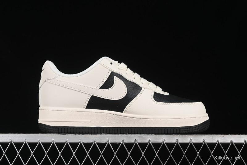 Nike Air Force 1 '07 Low Burberry Collaboration - Black White Patchwork Casual Sneakers - BB8588-227