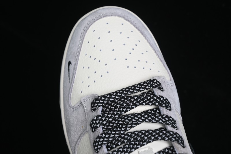 Nike SB Dunk Low The North Face Collaboration - Grey Black Double Swoosh Anniversary Custom Low-Top Casual Skate Shoes - XX3168-108