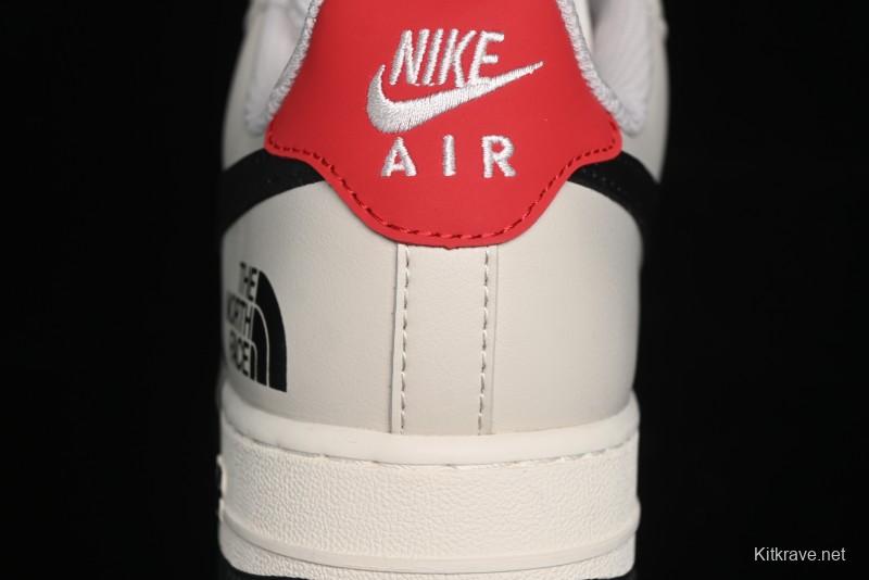 Nike Air Force 1 '07 Low The North Face Collaboration - Beige Black Red Sole Low-Top Casual Sneakers - XZ6188-309