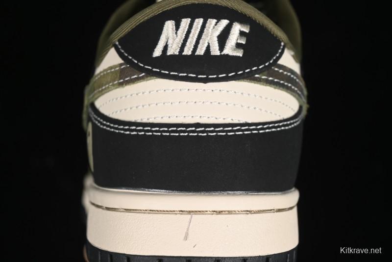 Nike SB Dunk Low Bape Collaboration - Patchwork Camouflage Anniversary Custom Low-Top Casual Sneakers - CH6336-229