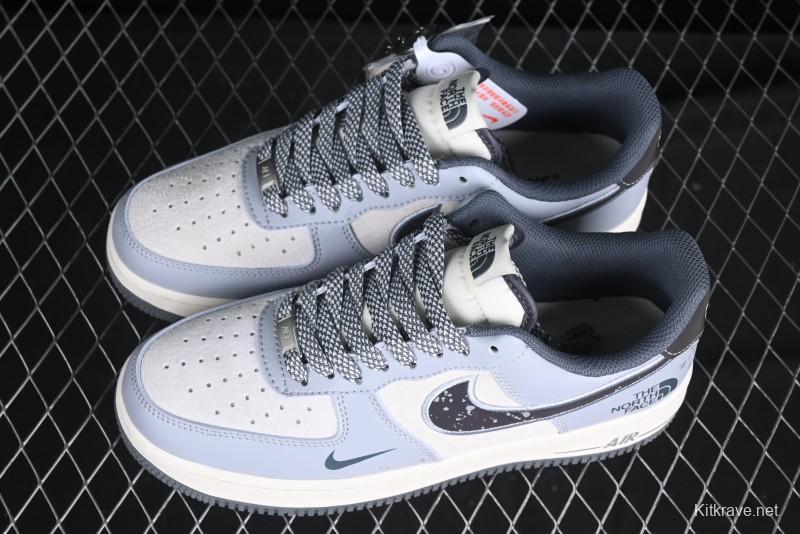 Nike Air Force 1 '07 Low The North Face Collaboration Embroidered Splash Design Casual Sneakers - DM6688-006