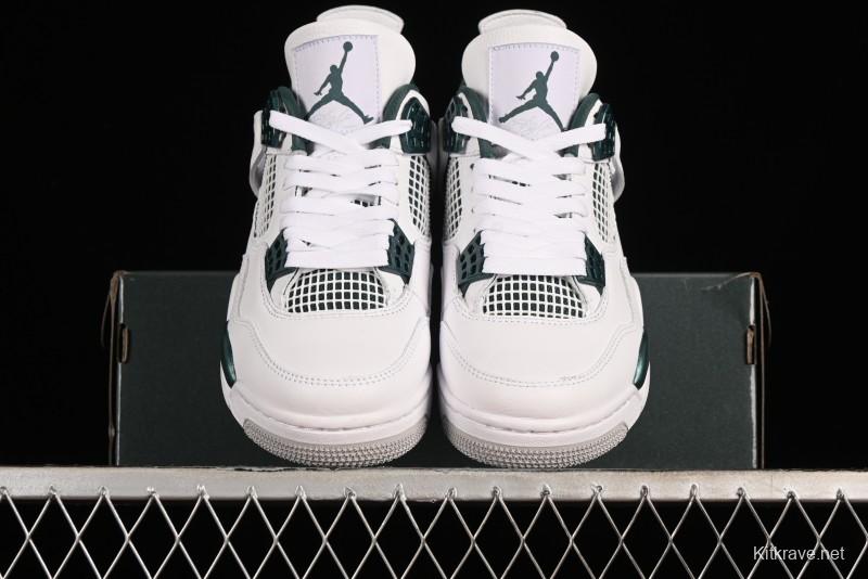Nike Air Jordan 4 Retro Sneakers with Oxidized Green Accents and Visible Air Cushion - AQ8138-103