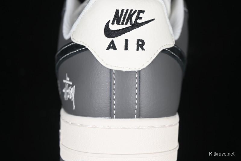 Nike Air Force 1 '07 Low Stussy Collaboration - Nebula Grey Low-Top Casual Sneakers - XZ3328-168