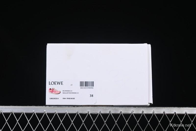 Loewe Ballet Runner 2.0 Sneakers Retro Style Lightweight Casual Sports Shoes - Pink Rose