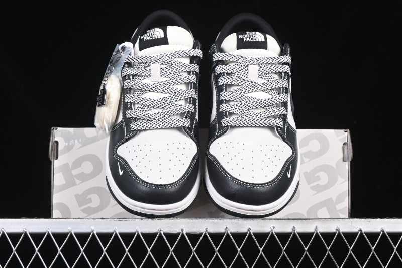 Nike SB Dunk Low The North Face Graffiti Black Swoosh Anniversary Custom Low-Top Casual Skate Shoes - DM6868-028