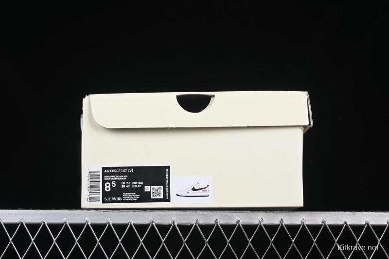 Nike Air Force 1 '07 Low Supreme Collaboration - Beige Red Lace-Up Low-Top Casual Sneakers SJ1198-104