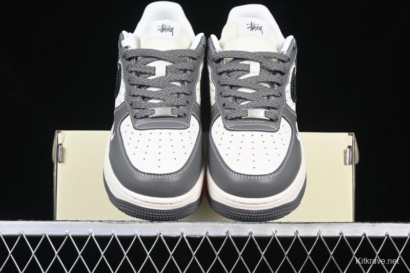 Nike Air Force 1 '07 Low Stussy Collaboration - Nebula Grey Low-Top Casual Sneakers - XZ3328-168