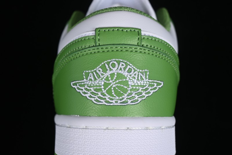 Nike Air Jordan 1 Low AJ1 White Green Low Top Lifestyle Basketball Shoes - HF4823-100