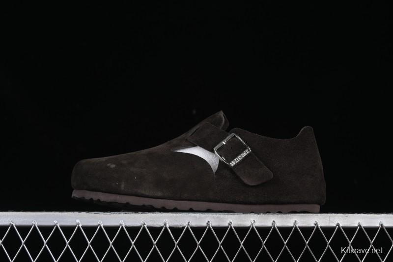 Birkenstock London BS Unisex Slip-On Casual Shoes with Soft Suede Leather and Lambswool Insole - BS