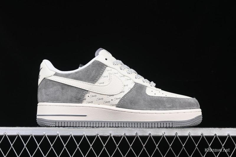 Nike Air Force 1 '07 Low Stussy Minimalist Grey Low-Top Casual Sneakers - XZ6188-672