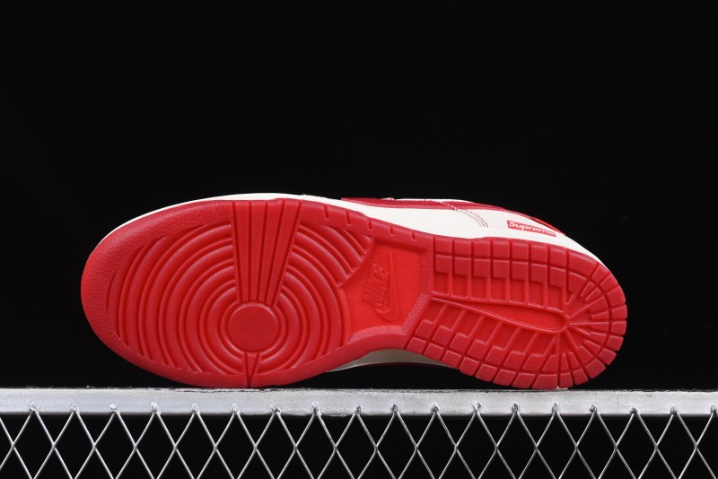 Nike SB Dunk Low Supreme Collaboration Year of the Snake Limited Edition Snake Pattern Red Swoosh Anniversary High-End Custom Low-Top Casual Skate Shoes - HH7518-029
