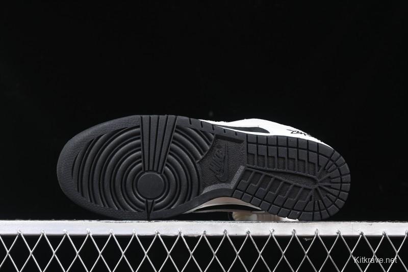 Nike SB Dunk Low Stussy Collaboration - High-End Custom Anniversary Edition Low-Top Casual Skate Shoes SF1029-402