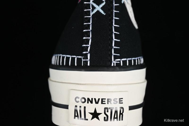 Converse All Star Lift Platform Sneakers with Daisy Stitch Detail - A08731C