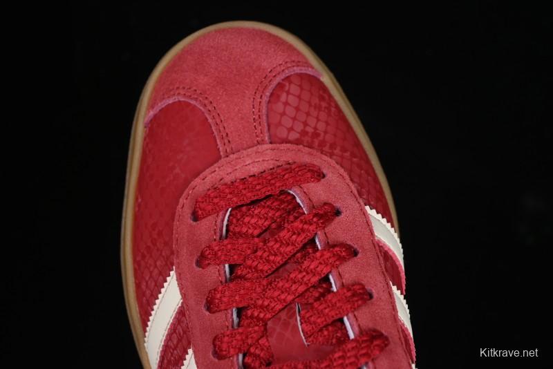 Adidas Originals Gazelle Bold JQ5977 Snake Year Limited Edition Low-Top Sneakers with Anti-Slip and Wear-Resistant Thick Sole