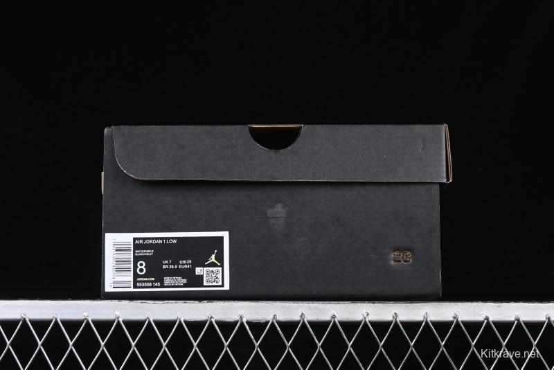 Nike Air Jordan 1 Low AJ1 Haze Purple Casual Lifestyle Sneakers - 553558-145