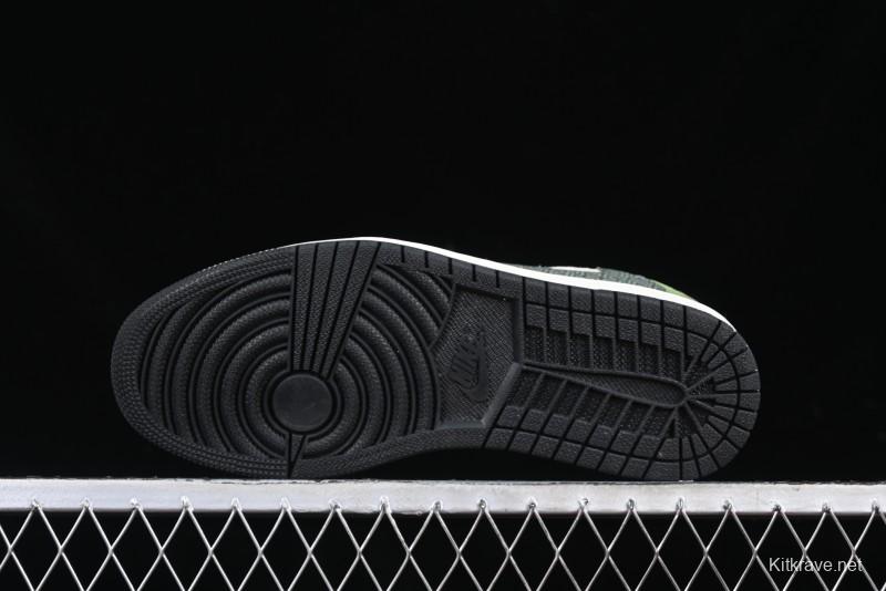 Nike Travis Scott x Fragment Design x Air Jordan 1 Low OG SP AJ1 Snake Year Limited Edition Low-Top Casual Sneakers - DM7866-075