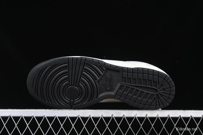 Nike SB Dunk Low Stussy Collaboration Barcode Embroidery Grey Hook Anniversary Custom Low-Top Casual Skate Shoes - DJ2024-054