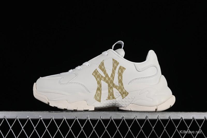 MLB Bigball Chunky Mono New York Yankees Height Increasing Thick Sole Casual Sneakers - 32SHCM01150I
